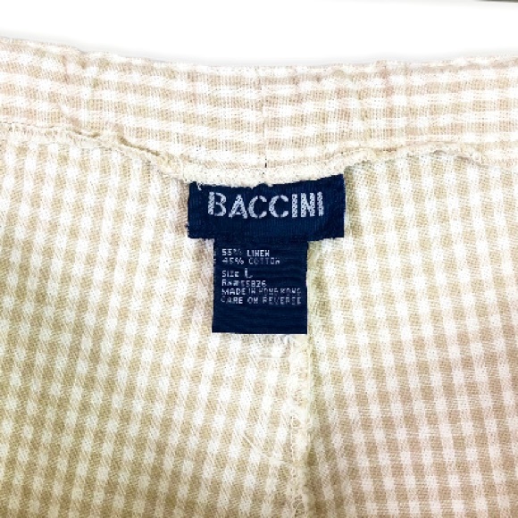 *Last chance!* Vintage Linen Blend Gingham Pants - Picture 7 of 11